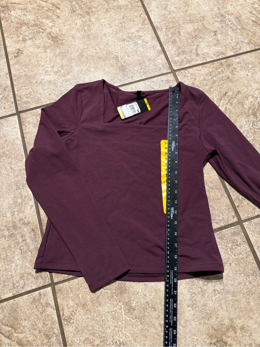 NWT Express Women's Solid Plum Crew Neck Long Sleeve Top